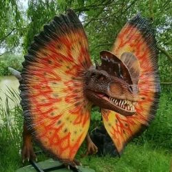 Roaring Dilophosaurus